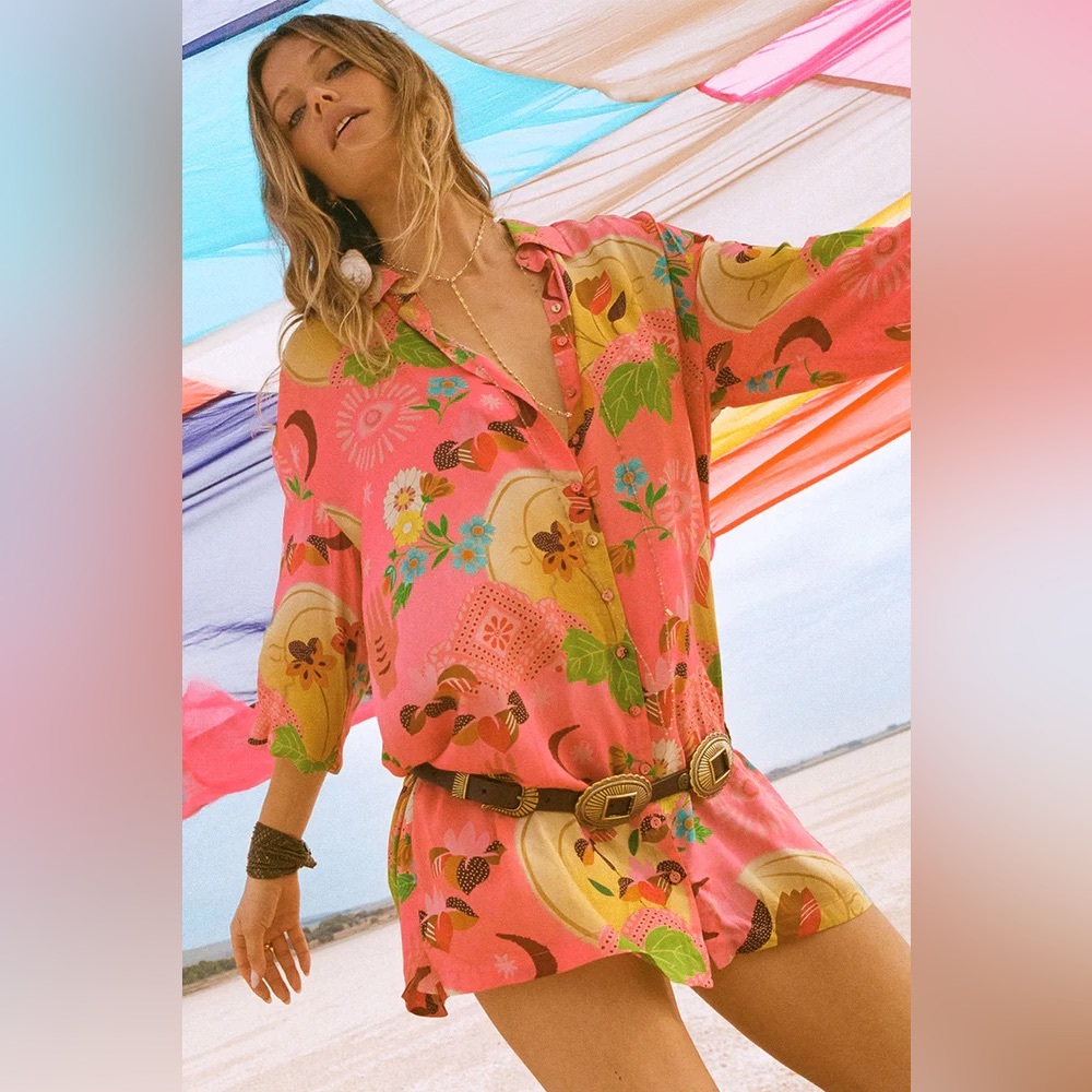 ✨HP✨ SPELL LIBERTINE SHIRT DRESS (L) - Picture 4 of 12